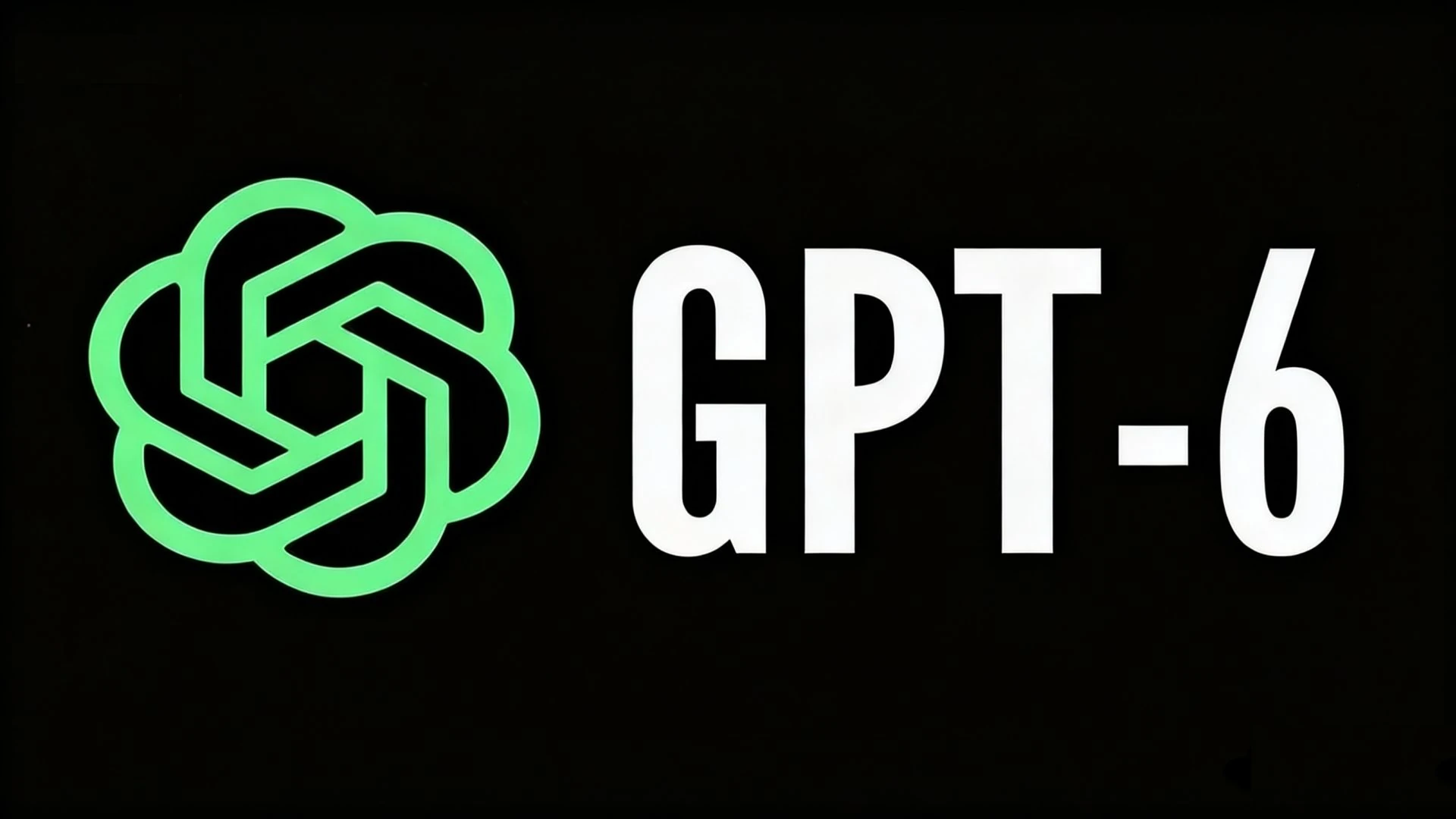 GPT-6 Astra key art: the green OpenAI logo beside the white GPT-6 wordmark on a black background