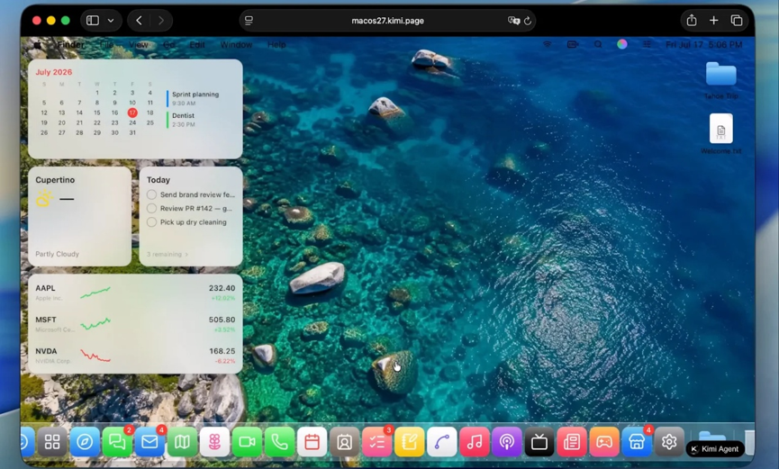 K3-generated macOS in browser -- near-indistinguishable from the real thing