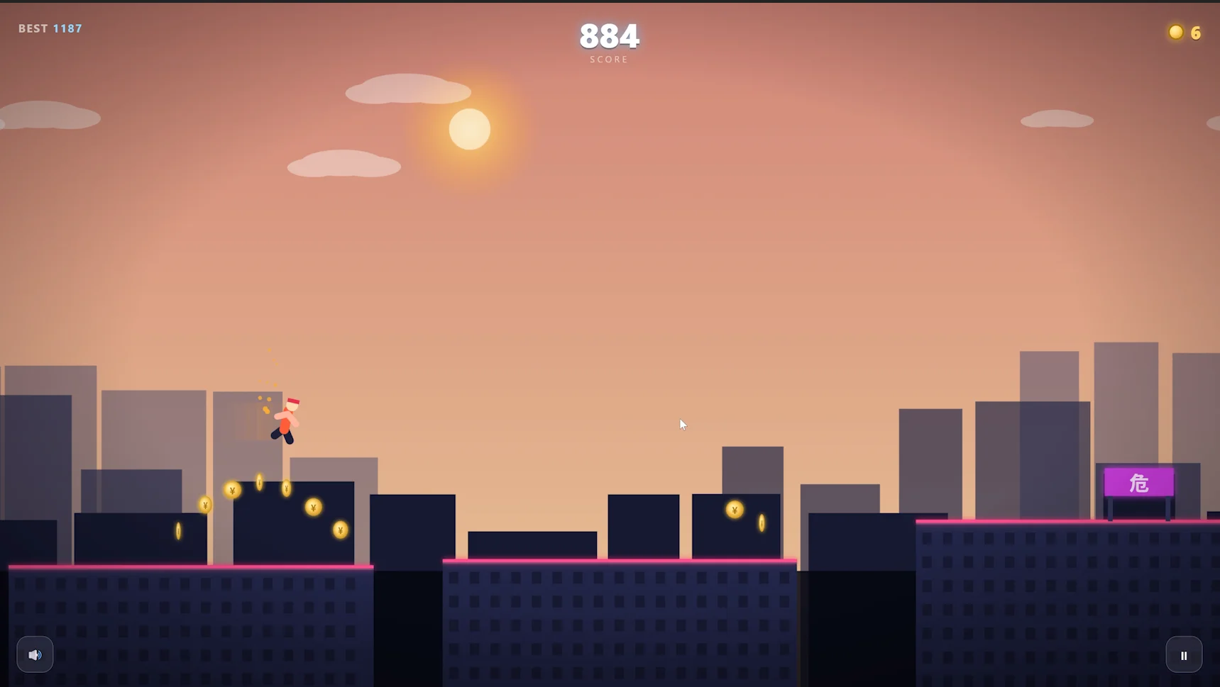 Muse-Glimmer 30B generated parkour game running